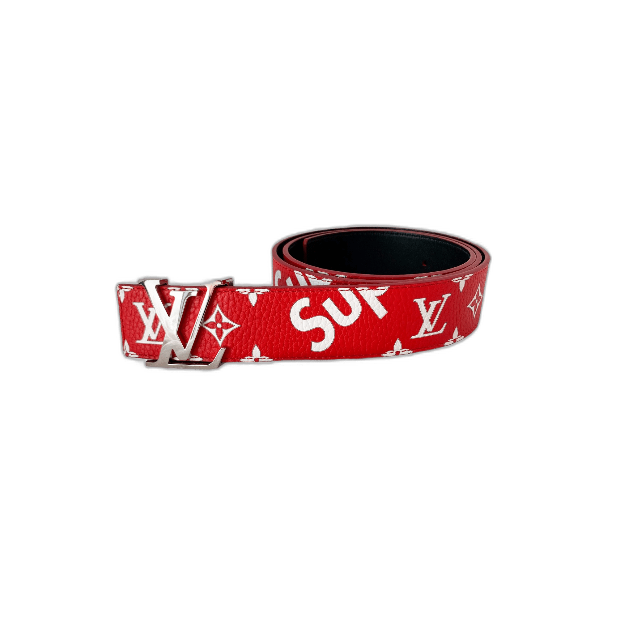 Louis Vuitton Supreme Red Monogram Leather Belt - Morely TrendsLouis Vuitton Type here:)