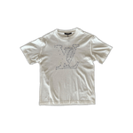 Louis Vuitton White & Blue LV Stitch Logo T-Shirt - Morely TrendsLouis Vuitton Type here:)