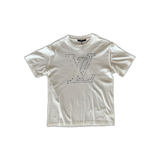 Louis Vuitton White & Blue LV Stitch Logo T-Shirt - Morely TrendsLouis Vuitton Type here:)