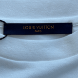 Louis Vuitton White & Blue LV Stitch Logo T-Shirt - Morely TrendsLouis Vuitton Type here:)