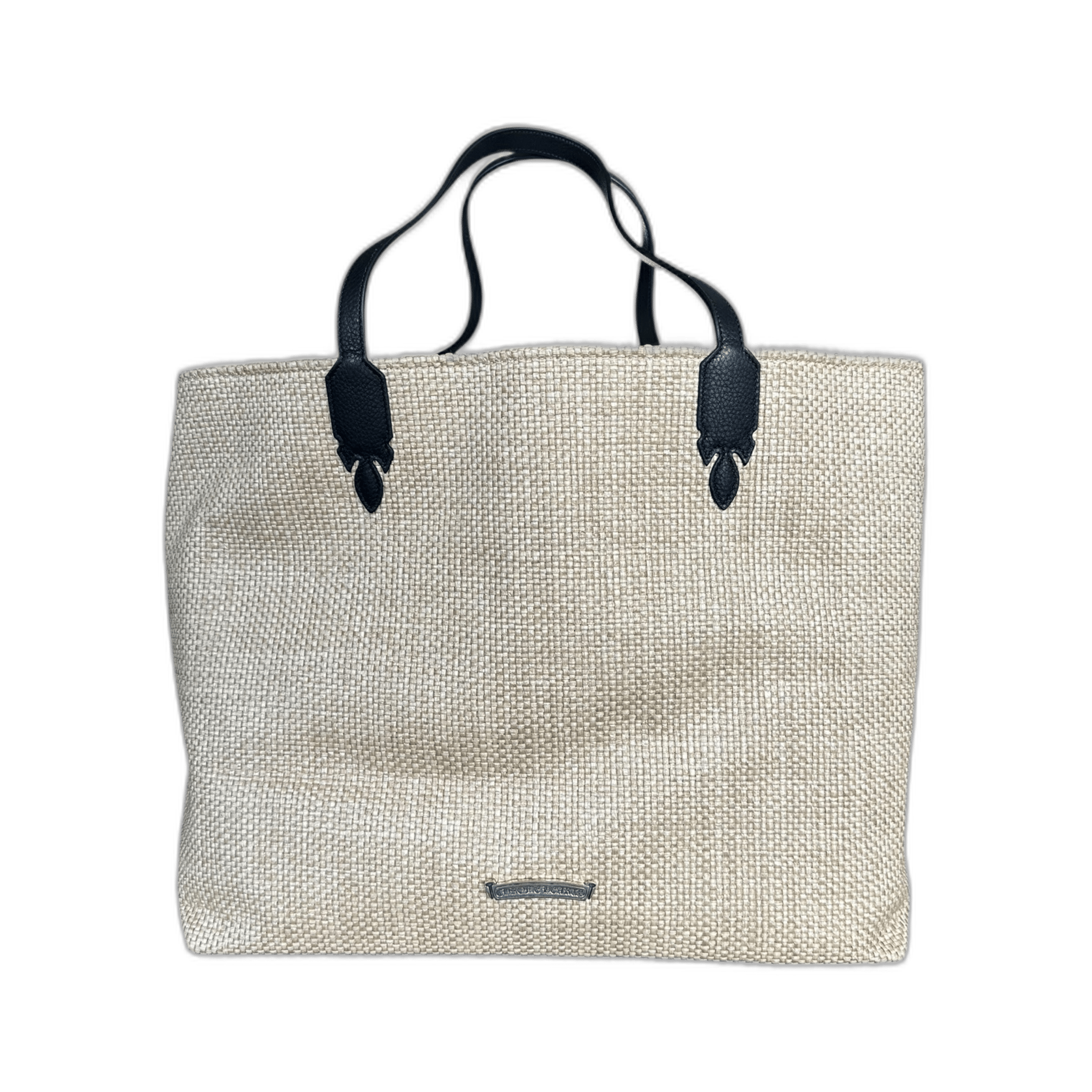 Chrome Hearts Beige & Black Cross Logo Beach Tote Bag - Morely TrendsChrome Hearts Type here:)