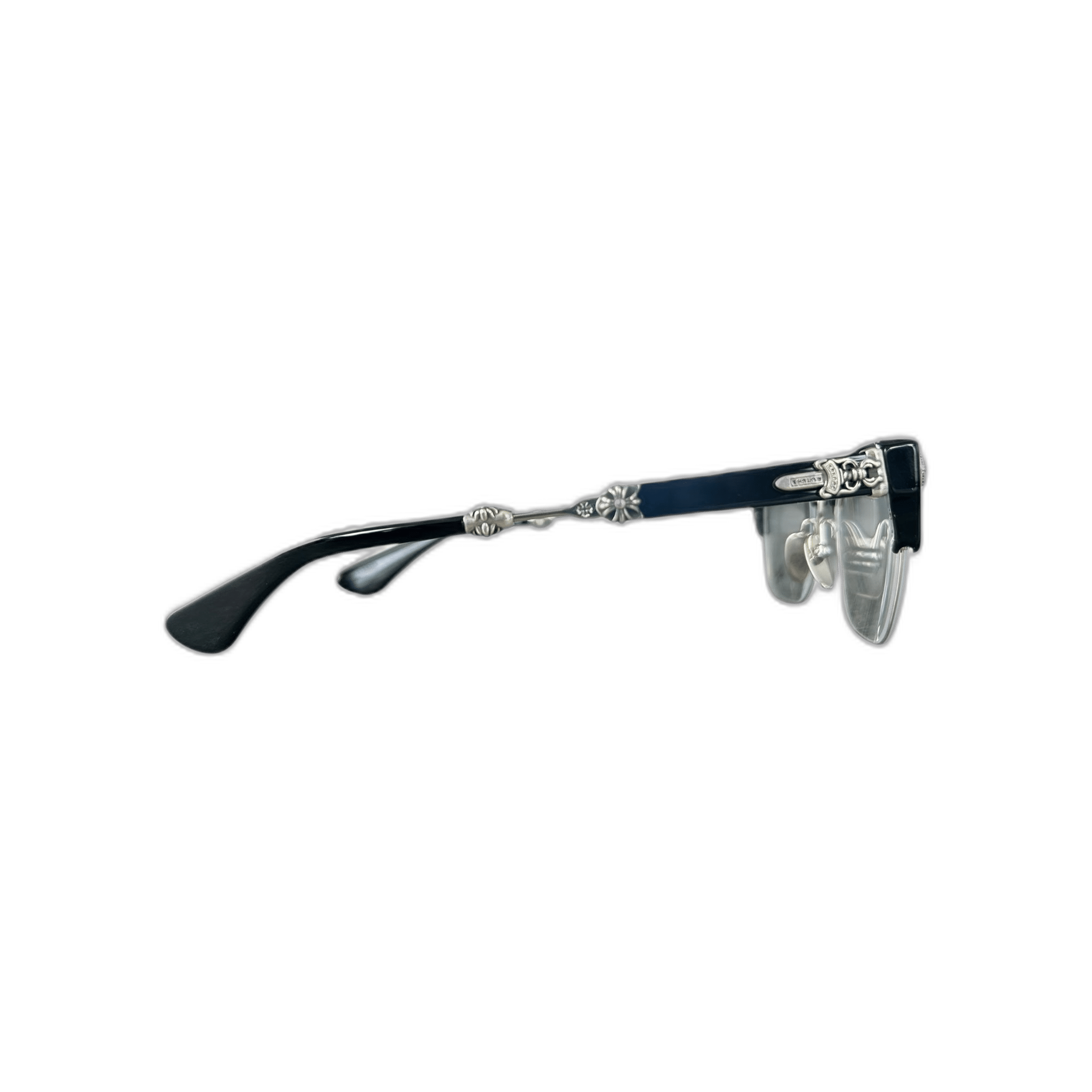 Chrome Hearts Black & Silver Evagilist Glasses - Morely TrendsChrome Hearts Type here:)