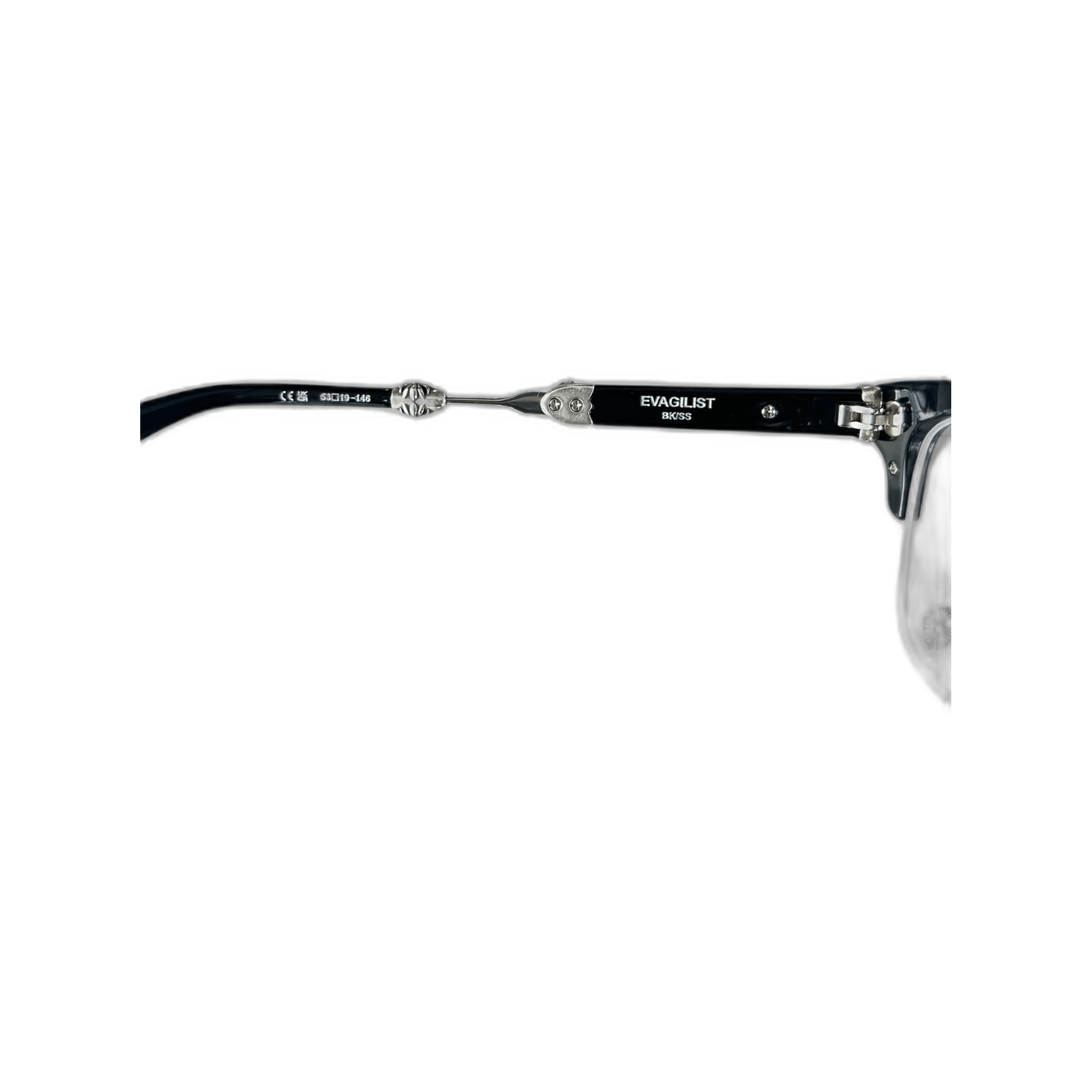 Chrome Hearts Black & Silver Evagilist Glasses - Morely TrendsChrome Hearts Type here:)