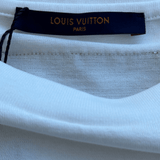 Louis Vuitton White & Blue LV Stitch Logo T-Shirt - Morely TrendsLouis Vuitton Type here:)