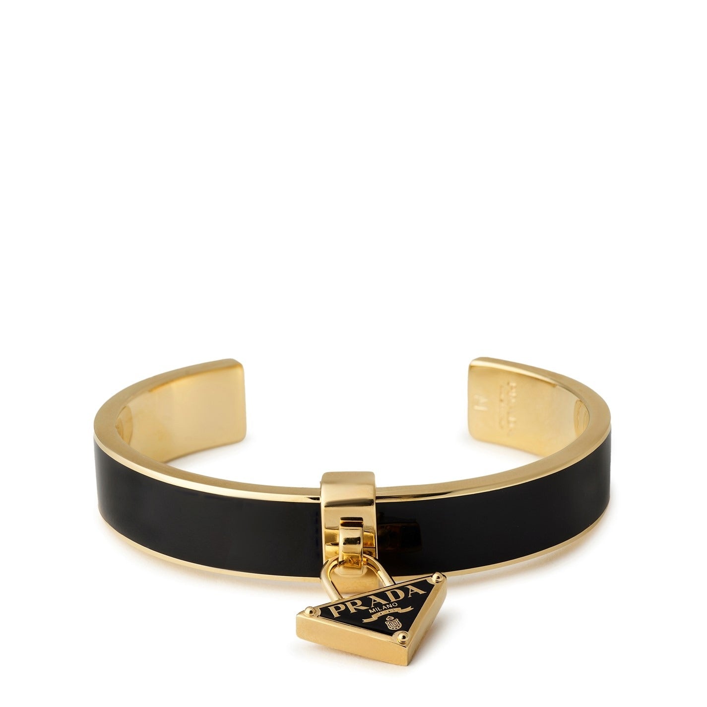 Prada Triangle Charm Cuff Bracelet