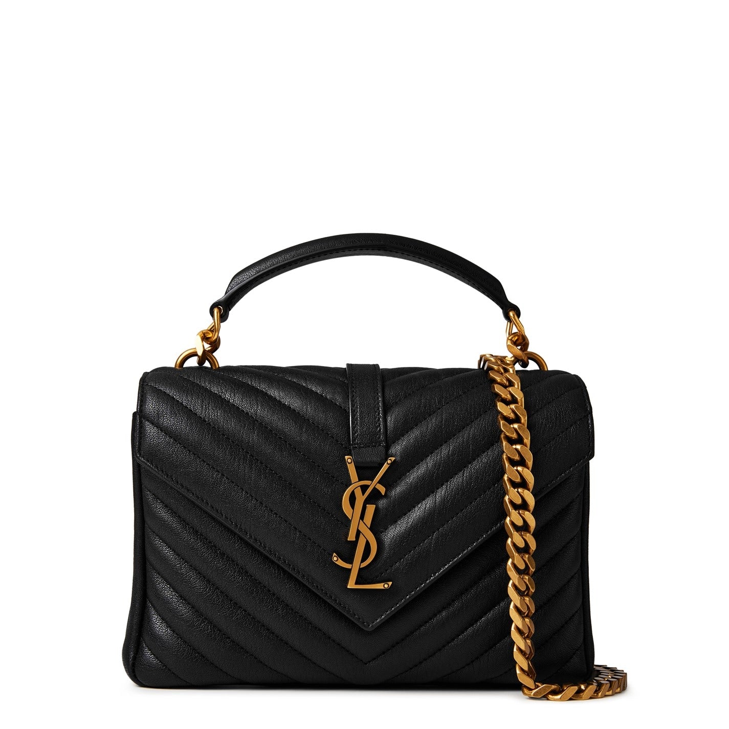Saint Laurent College Medium Quilted Leather Bag