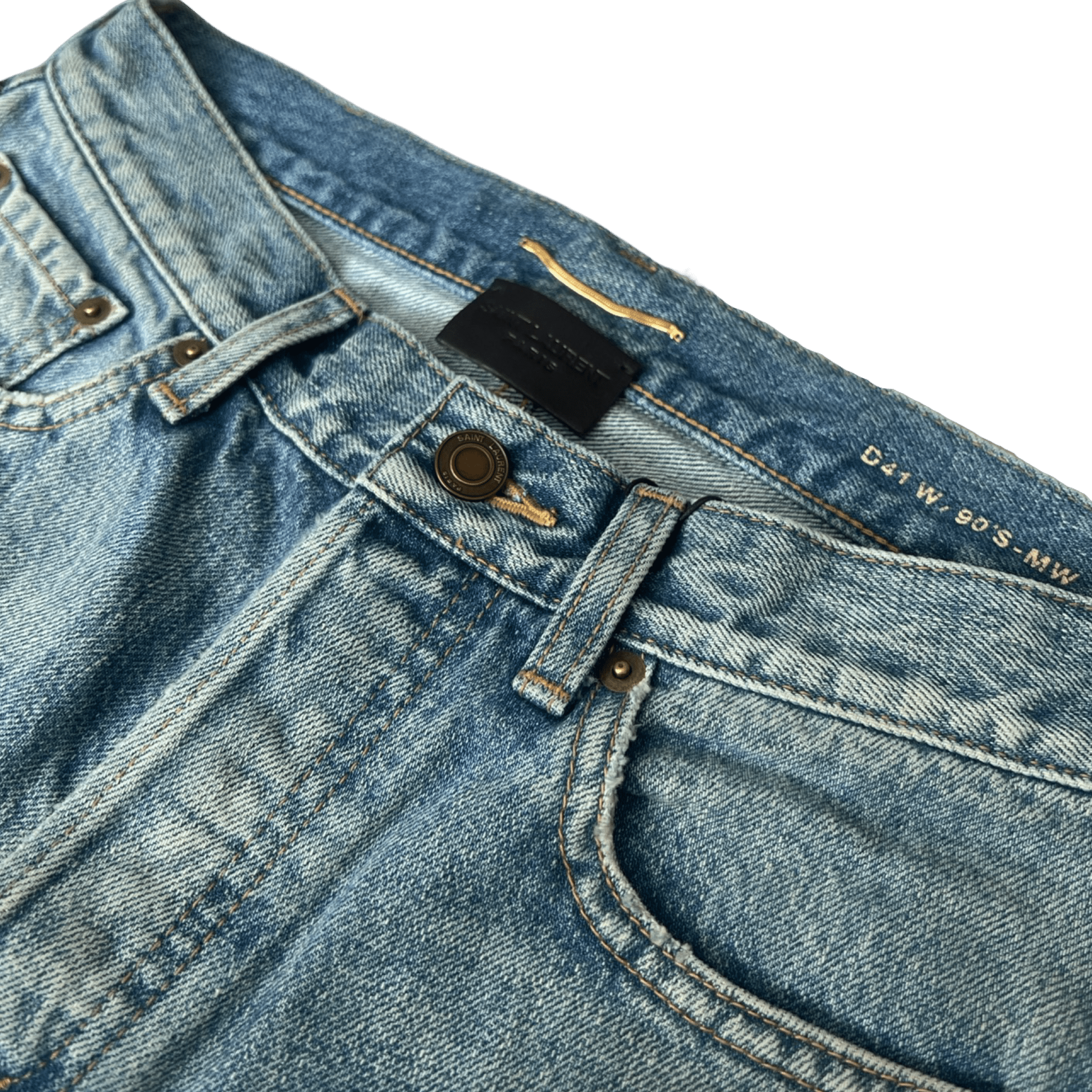 Saint Laurent 90s Straight Jeans Dirty Blue
