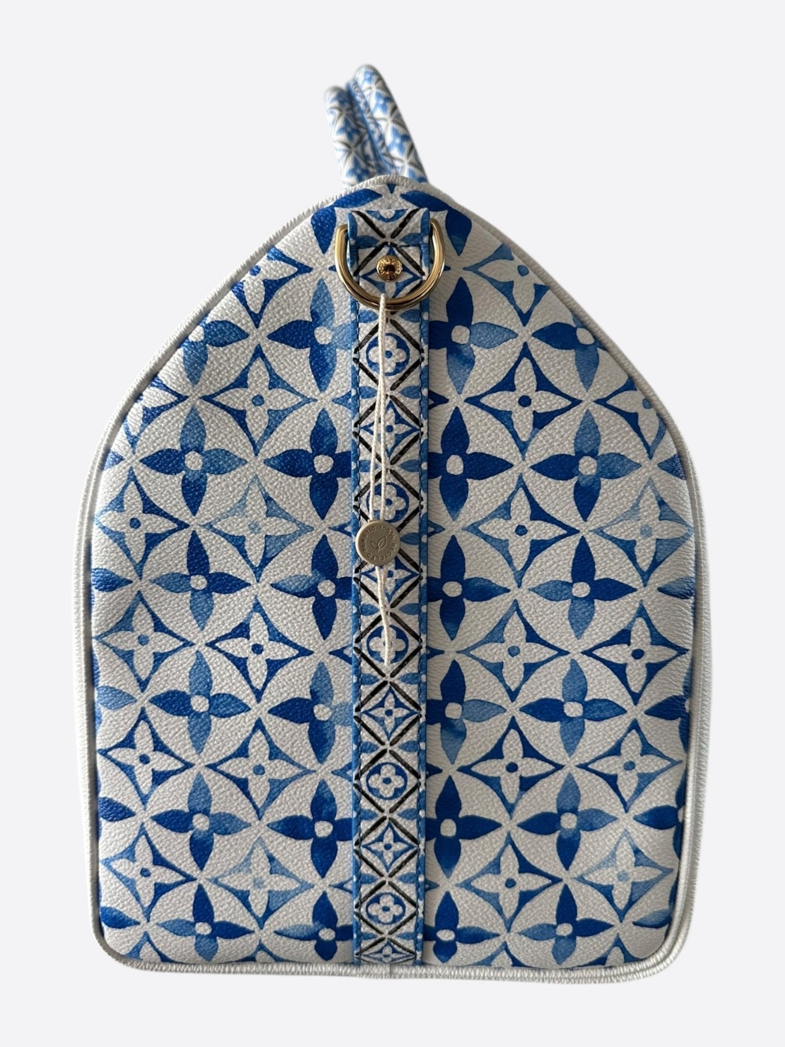 Louis Vuitton White & Blue Watercolor Monogram By The Pool Keepall 50 - Morely TrendsLouis Vuitton Type here:)