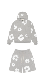 Denim Tears Tracksuit - Hoodie & Shorts Grey Medium - Morely TrendsMorely Trends Type here:)