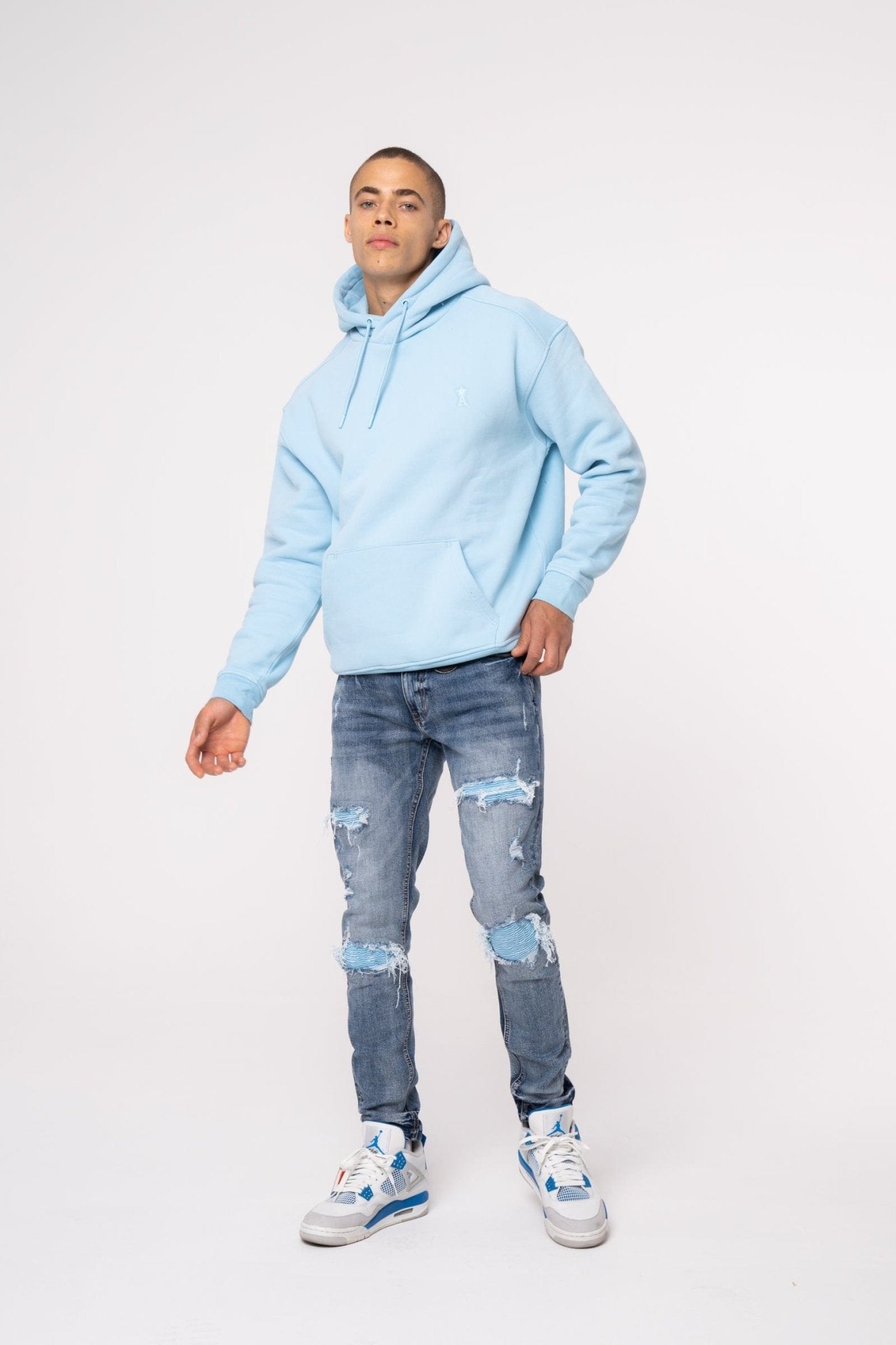 Amicci Hoodies Basic Hoodie Baby Blue