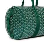 Detail side view of Goyard Barrel 40 Sports Bag Green BARREL040TY09CL09P