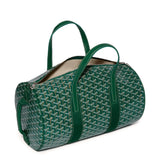 Side view of Goyard Barrel 40 Sports Bag Green BARREL040TY09CL09P