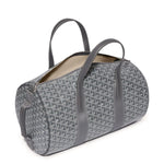 Side view of Goyard Barrel 40 Sports Bag Grey BARREL040TY51CL51P