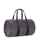 Front side view of Goyard Barrel 40 Sports Bag Navy Blue BARREL040TY12CL12P