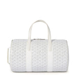 Front view of Goyard Barrel 40 Sports Bag White BARREL040TY50CL50P