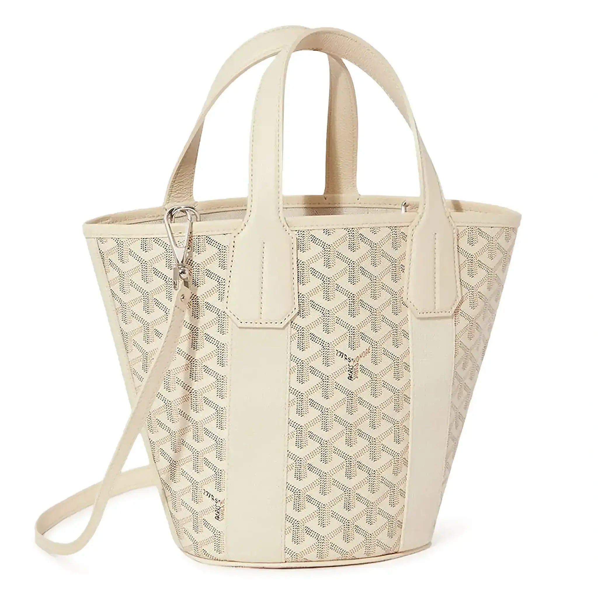 Front view of Goyard Belharra Sand PM Tote Bag BELHARPMLTY15CL15P