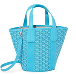 Front view of Goyard Belharra Turquoise PM Tote Bag BELHARPMLTY11CL11P