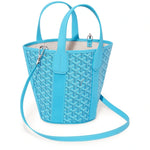 Side view of Goyard Belharra Turquoise PM Tote Bag BELHARPMLTY11CL11P