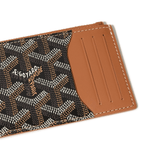 Goyard Bourbon Zipped Black Tan Card Holder