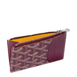 Top view of Goyard Bourbon Zipped Burgundy Card Holder BOURBOPMLTY33CL33P