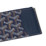 Detail view of Goyard Bourbon Zipped Navy Blue Card Holder BOURBOPMLTY12CL12P