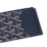Detail view of Goyard Bourbon Zipped Navy Blue Card Holder BOURBOPMLTY12CL12P