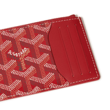 Detail view of Goyard Bourbon Zipped Red Card Holder BOURBOPMLTY01CL03P