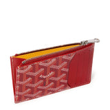 Top view of Goyard Bourbon Zipped Red Card Holder BOURBOPMLTY01CL03P