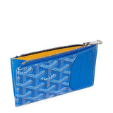 Top view of Goyard Bourbon Zipped Sky Blue Card Holder BOURBOPMLTY10CL10P