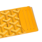 Detail view of Goyard Bourbon Zipped Yellow Card Holder BOURBOPMLTY01CL03P