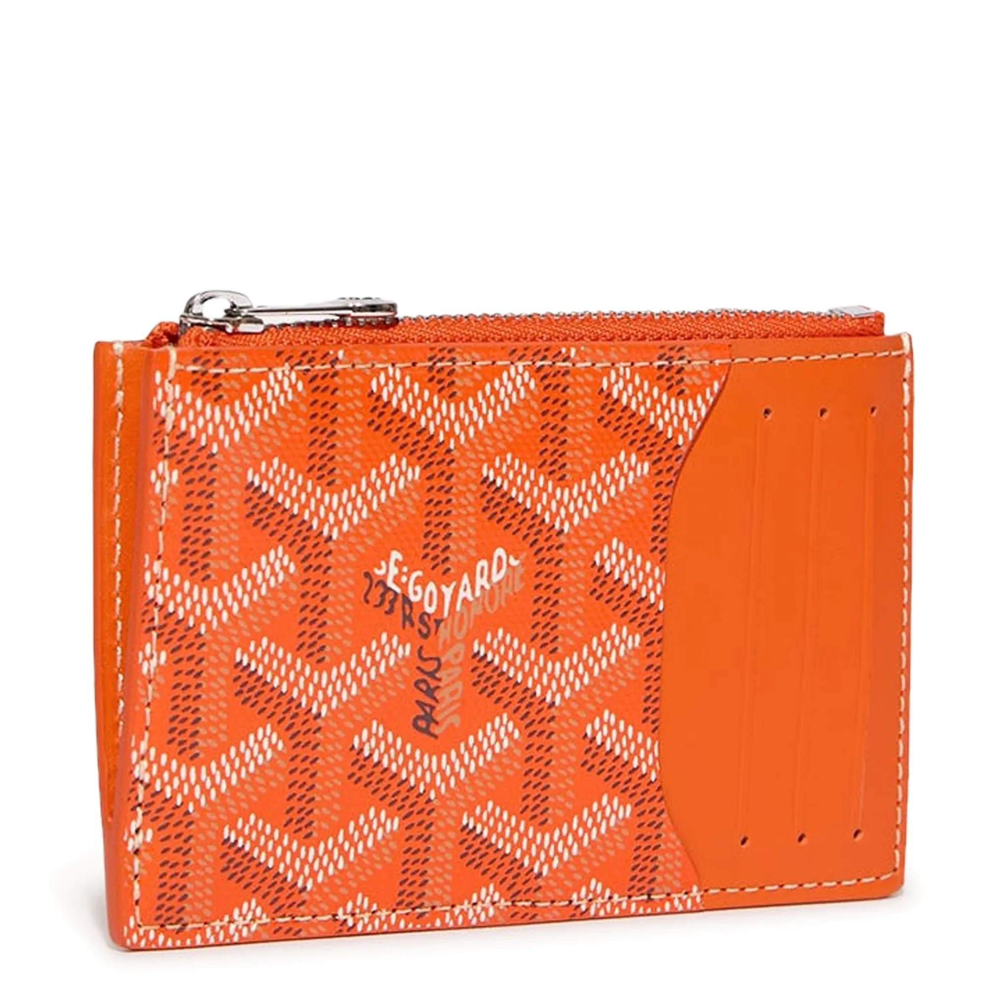 Goyard Bournbon Zipped Orange Card Holder