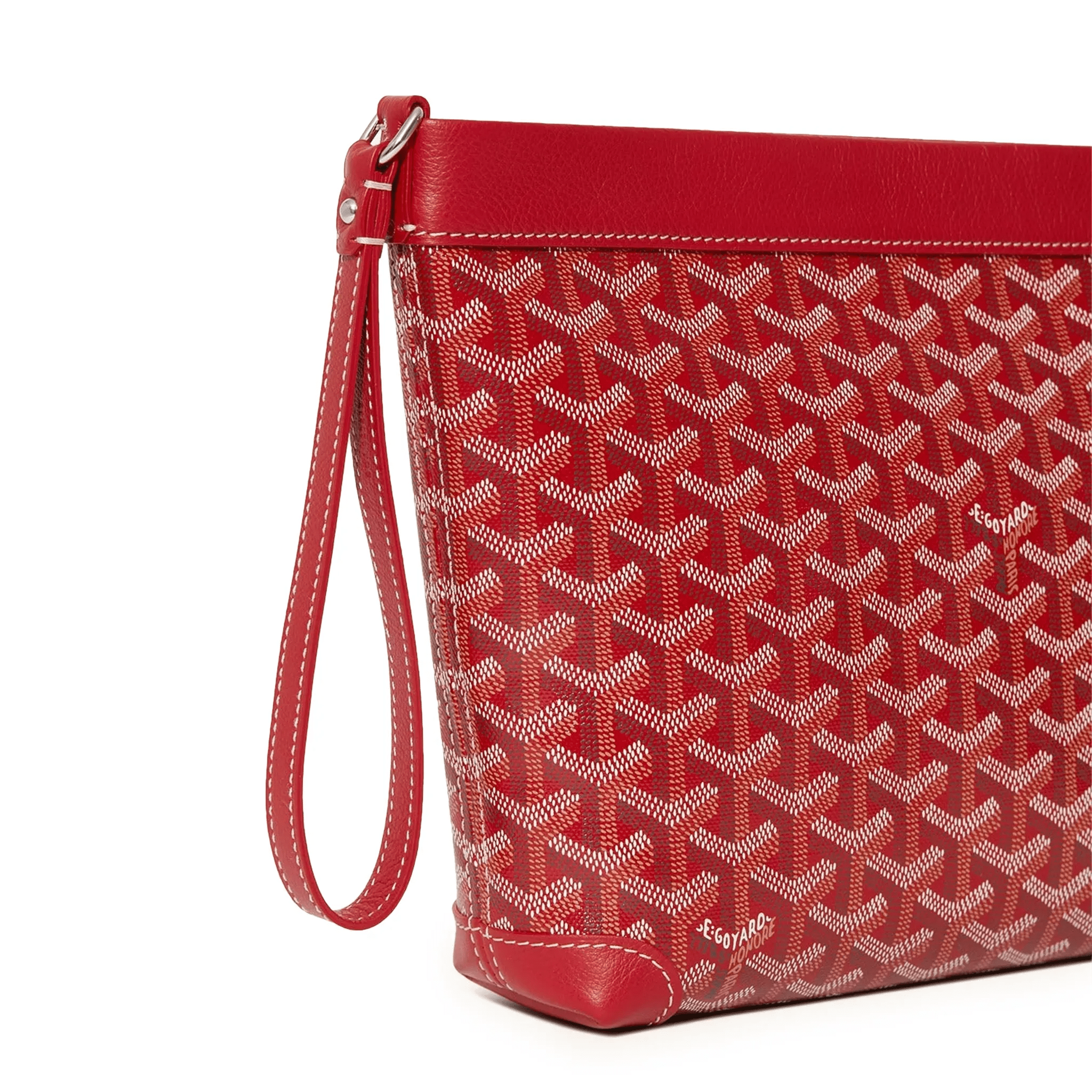 Side view of Goyard Conti Red Pouch CONTIPPMLTY02CL02P