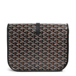 Back of Goyard Goyardine Belvedere II Black MM Messenger Bag BELVE3MMLTY01CG01P