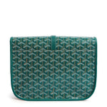 Back view of Goyard Goyardine Belvedere II Green MM Messenger Bag BELVE3MMLTY09CG09P