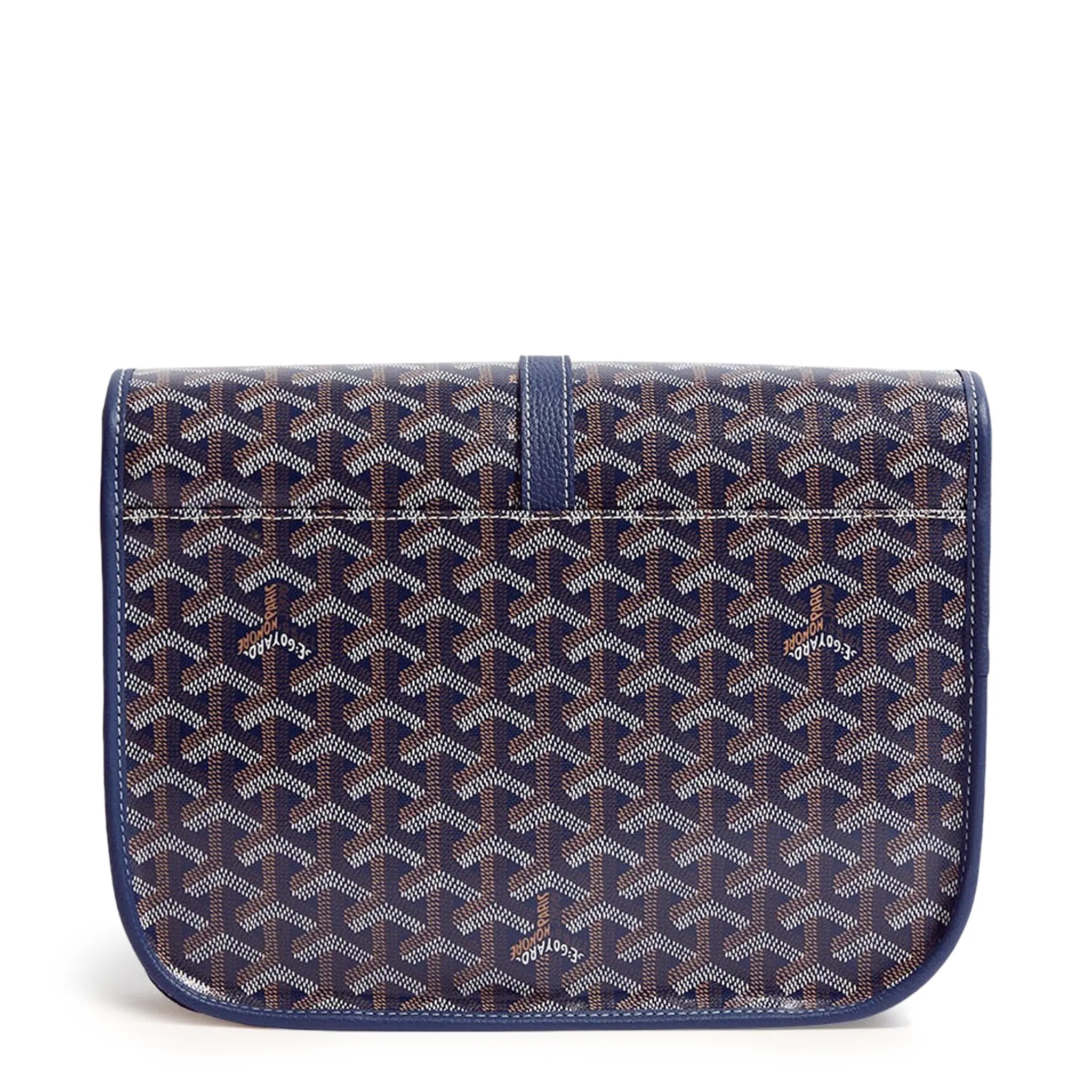 Goyard Goyardine Belvedere II Navy Blue MM Messenger Bag