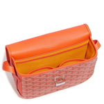 Open view of Goyard Goyardine Belvedere II Orange PM Messenger Bag BELVE3PMLTY07CG07P