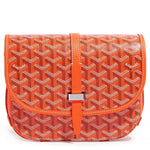 front view of Goyard Goyardine Belvedere II Orange PM Messenger Bag BELVE3PMLTY07CG07P