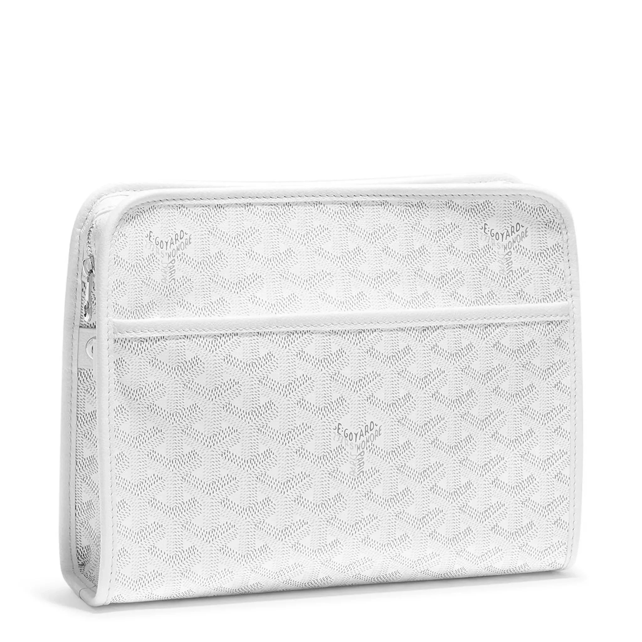 Front view of Goyard Jouvence MM White Washbag JOUVENMMLTY50CL50P