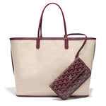 Back view of Goyard Saint Louis PM Tote Bag Burgundy STLOUIPMLTY33CL33P