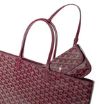 Detail view of Goyard Saint Louis PM Tote Bag Burgundy STLOUIPMLTY33CL33P