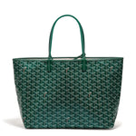 Front view of Goyard Saint Louis PM Tote Bag Green STLOUIPMLTY09CL09P