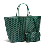 Pair view of Goyard Saint Louis PM Tote Bag Green STLOUIPMLTY09CL09P