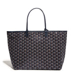 Front view of Goyard Saint Louis PM Tote Bag Navy Blue STLOUIPMLTY12CL12P