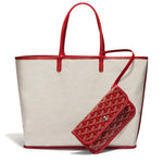 Back view of Goyard Saint Louis PM Tote Bag Red STLOUIPMLTY02CL02P