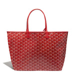 Front view of Goyard Saint Louis PM Tote Bag Red STLOUIPMLTY02CL02P