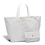 Pair view of Goyard Saint Louis PM Tote Bag White STLOUIPMLTY50CL50P