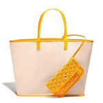 Back view of Goyard Saint Louis PM Tote Bag Yellow STLOUIPMLTY08CL08P