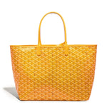 Front view of view of Goyard Saint Louis PM Tote Bag Yellow STLOUIPMLTY08CL08P