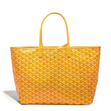 Front view of view of Goyard Saint Louis PM Tote Bag Yellow STLOUIPMLTY08CL08P