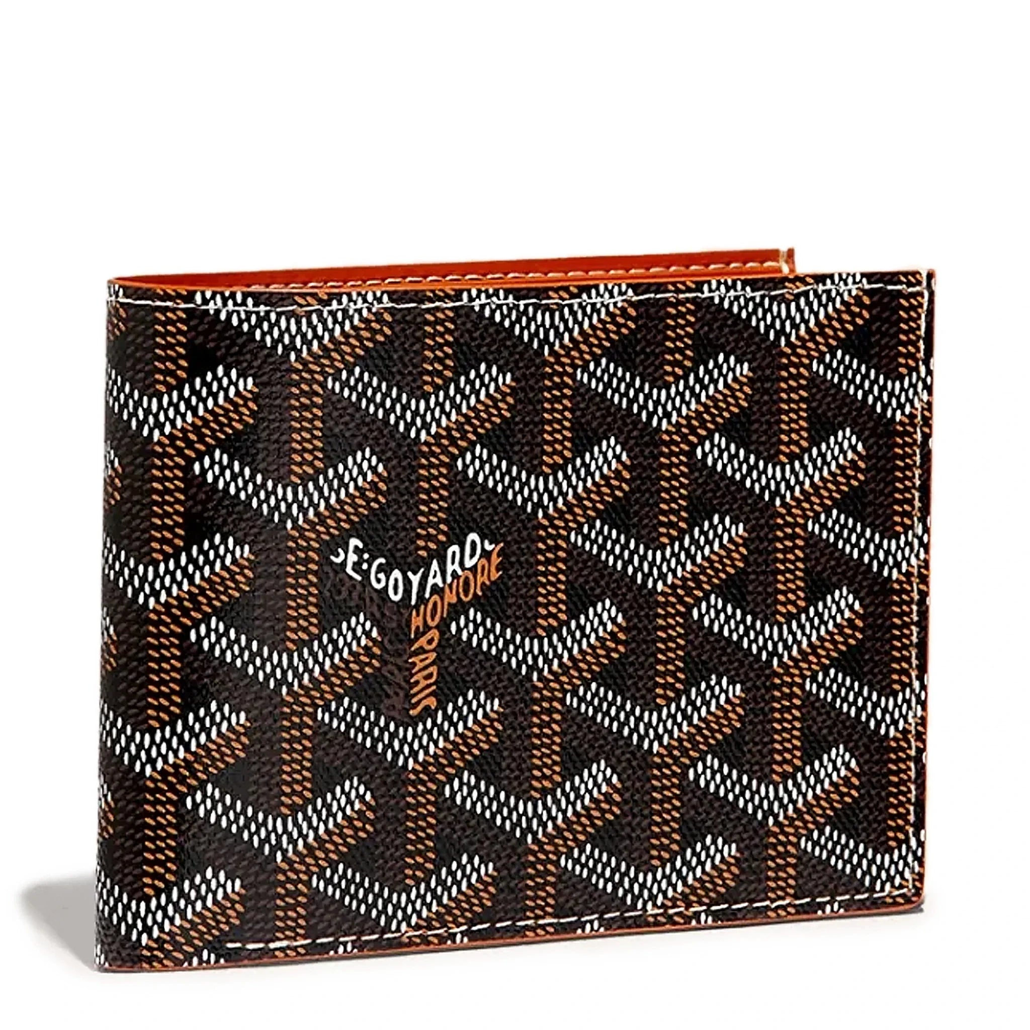 Front view of Goyard Victoire Black/Tan Wallet VICTO8PMLTY01CL03X